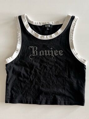 Dolls Kill Poster Girl Boujee bedazzled tank top Size XS